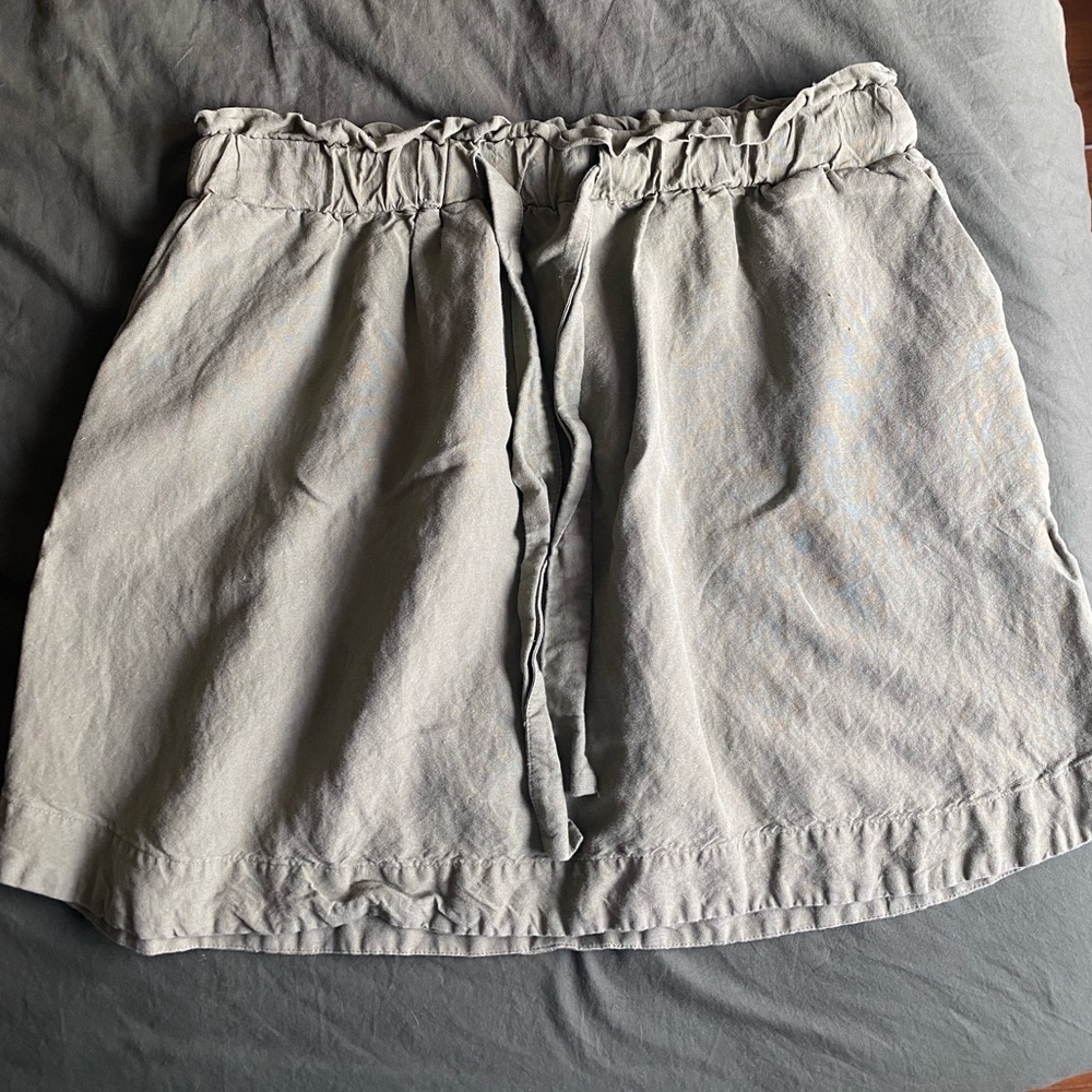 A New Day Green Cotton Mini Skirt